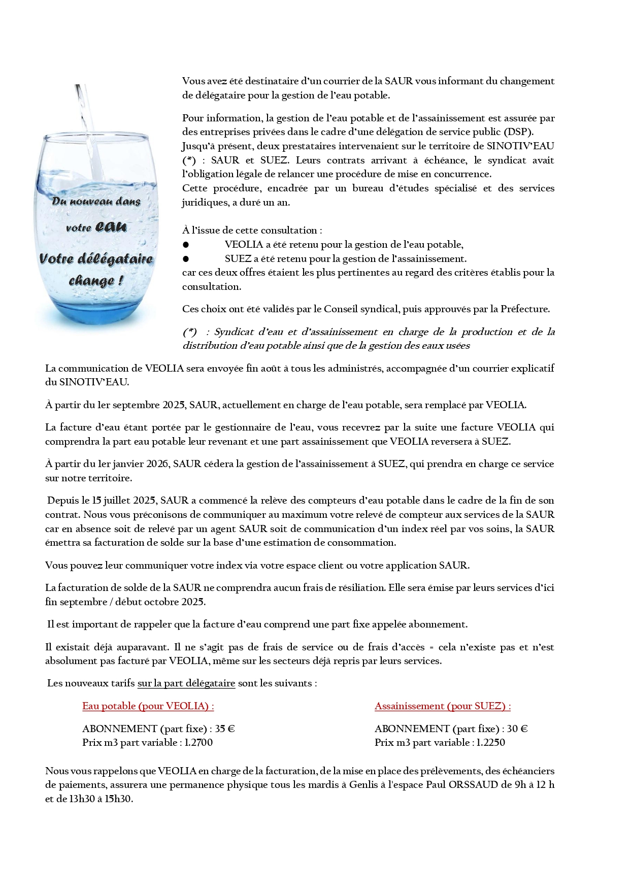 eau verre